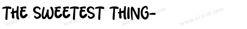 The Sweetest Thing字体转换